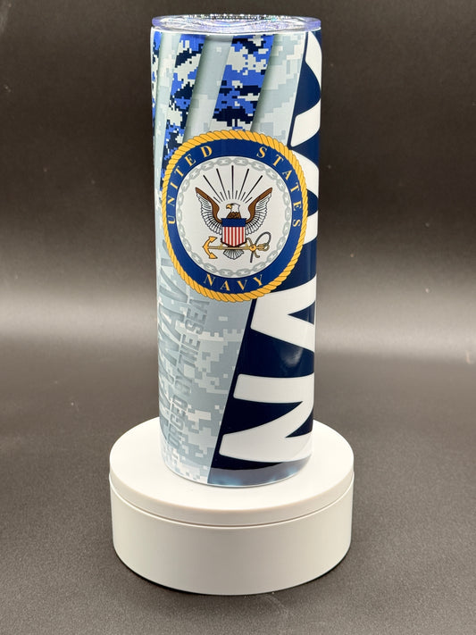 Navy 20 oz Skinny Tumbler