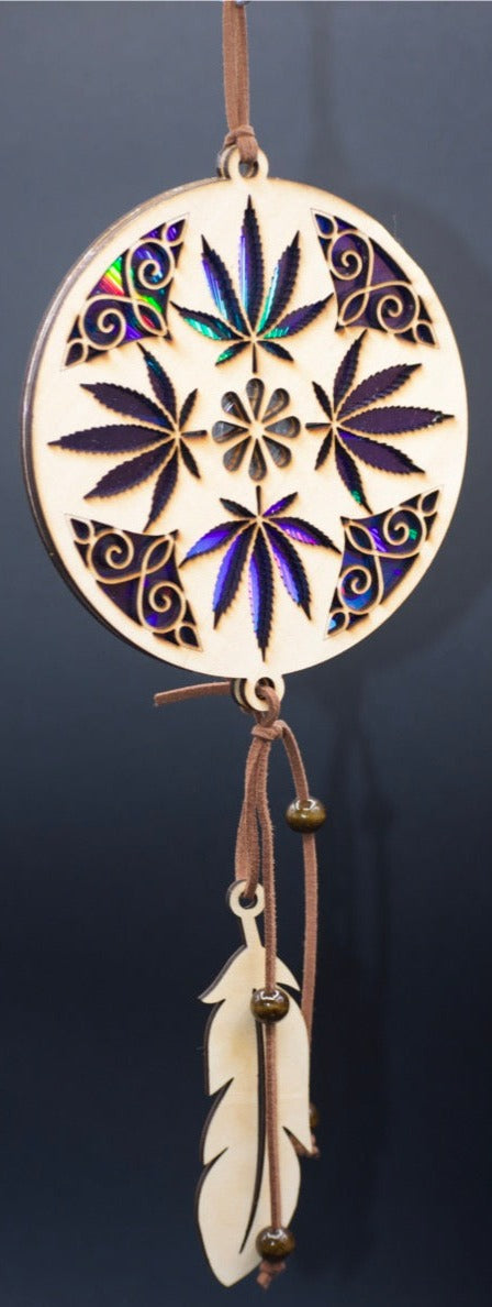 Marijuana-Scroll Suncatcher